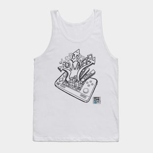 6AT0GAMING Tee (Pure Black Outline) Tank Top